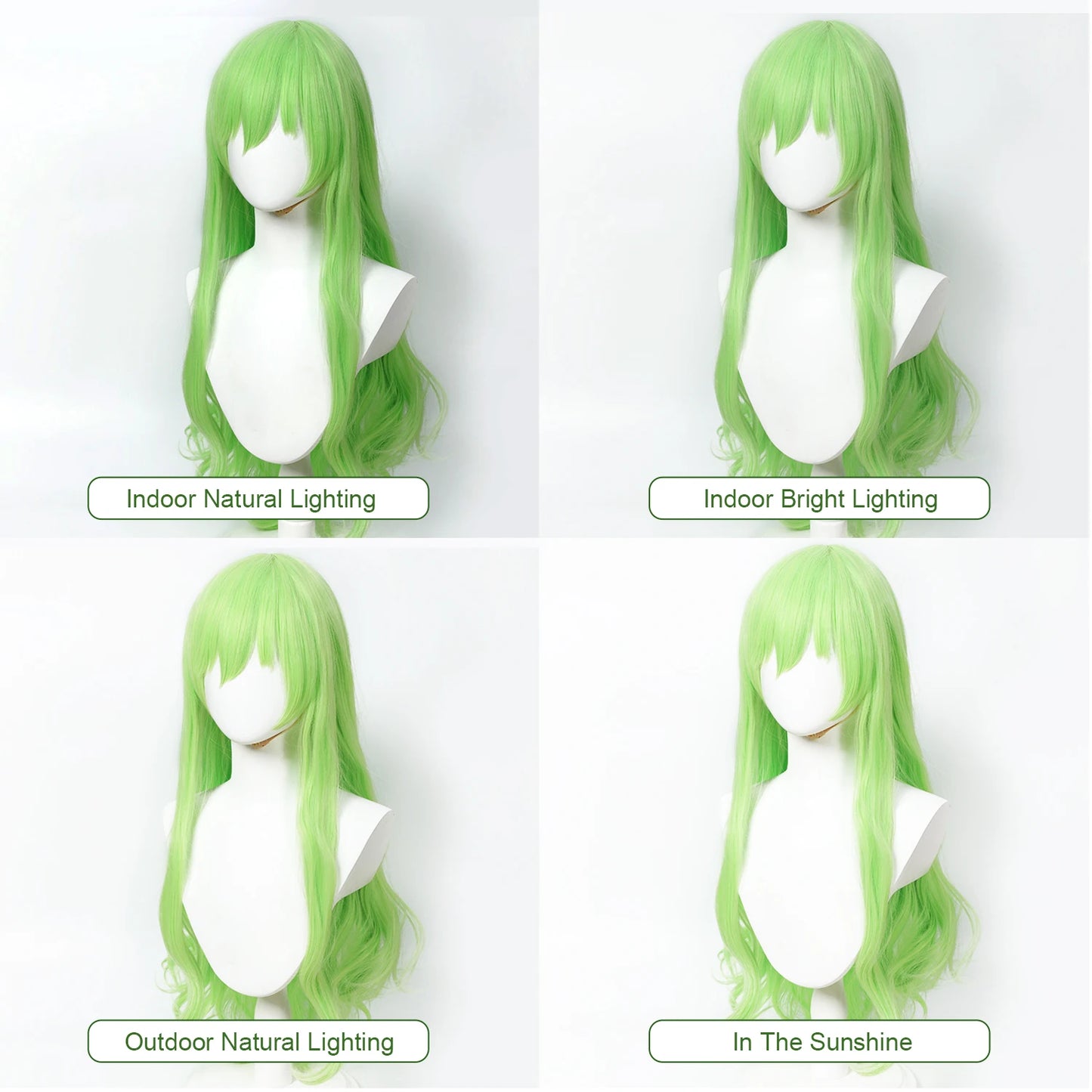 Cosplay Wig Blue Archive Anime Wig Tachibana Hikari Green Game Role-Play Wig Long Synthetic Hair Wig for Anime Party Masquerade