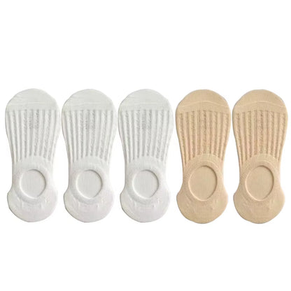 Socks Women'S Summer Invisible Short No Show Fashion Lace Breathable Silicone Non-Slip Cotton Boat Socks