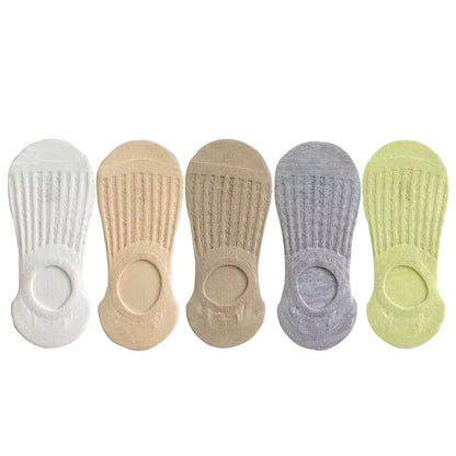 Socks Women'S Summer Invisible Short No Show Fashion Lace Breathable Silicone Non-Slip Cotton Boat Socks