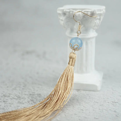 Anime Game Genshin Impact Xingqiu Tassel Pendant Earring Cosplay Costume Accessories Props Ear Clip 1:1 Cosplay Jewelry Props