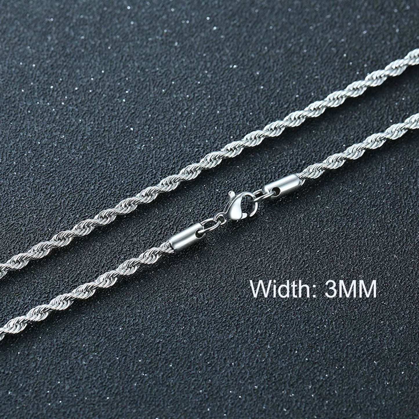 3-11MM Classic Cuban Chain Necklace for Men Women,Silver Black Gold Grey Color Stainless Steel Chains,Basic Punk Jewelry Gift